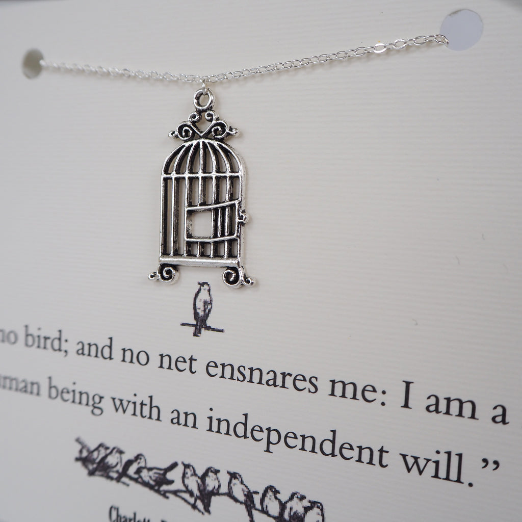 Mothers Day Silver Birdcage Necklace With Free Flying Sparrow Necklace -  Etsy